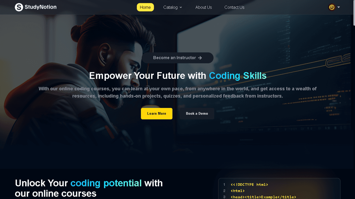 StudyNotion E-Learning Platform by Amit Kumar Raj